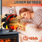 Cosmo Go Kaminventilator Ofenventilator 6-Blättern Doppelseitiger