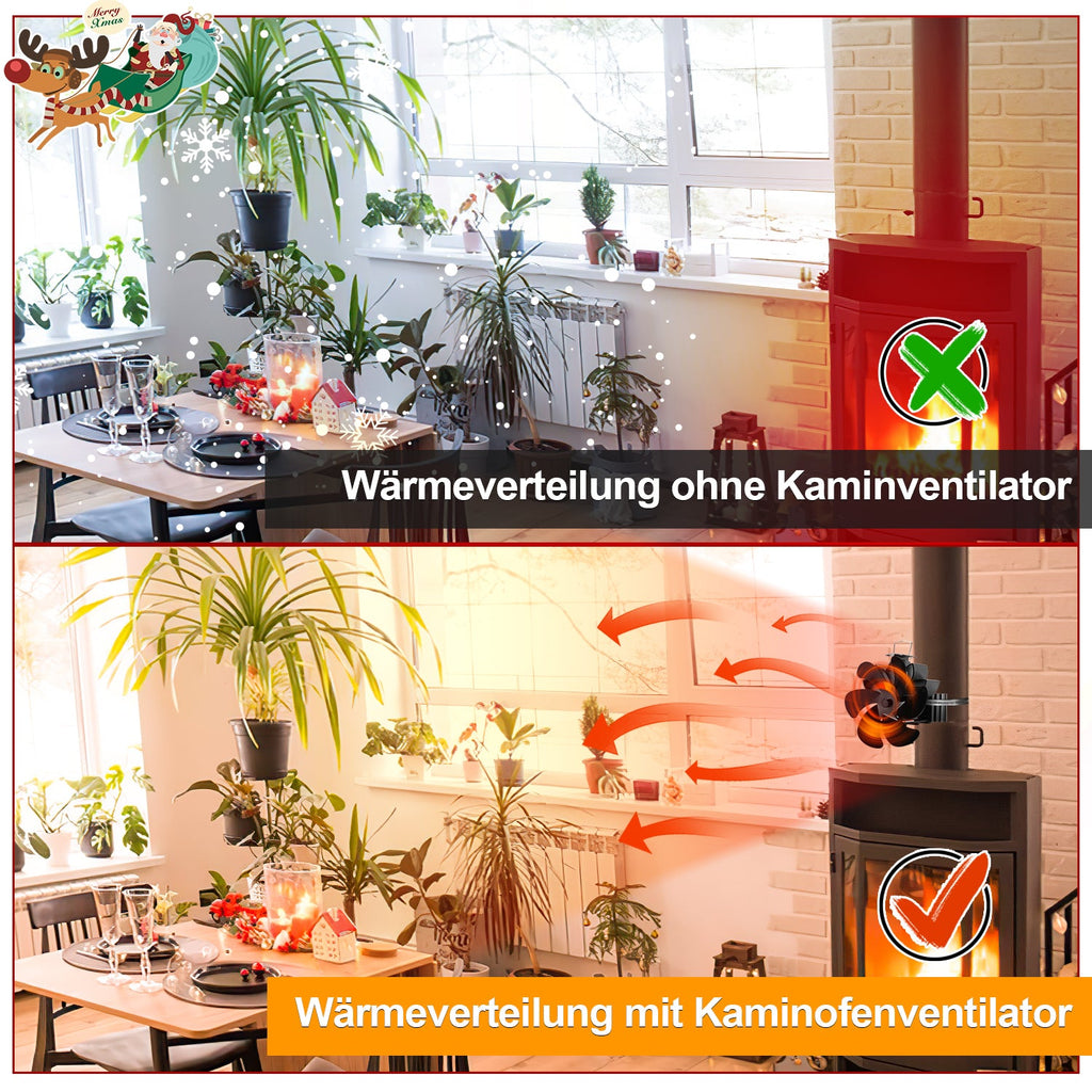 Cosmo Go Kaminventilator 6 Blättern Magnetisch