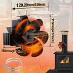 Cosmo Go Kaminventilator 6 Blättern Magnetisch