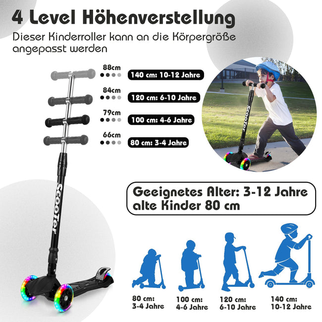Cosmo Go Kinderroller Faltbar mit LED Leuchtenden Räder Main Image