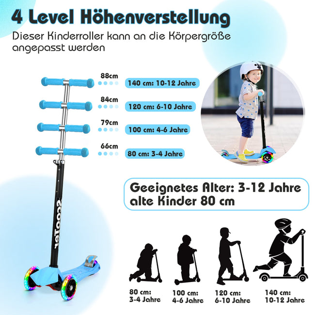 Cosmo Go Kinderroller Kinder scooter mit LED Räder Main Image