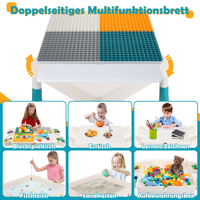 Cosmo Go Kindertisch mit 2 Stühle Spieltisch mit 251 Stück Bausteine Main Image