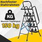Cosmo Go Klappbar Leiter 4-Stufen/5-Stufen mit abnehmbaren Armlehnen