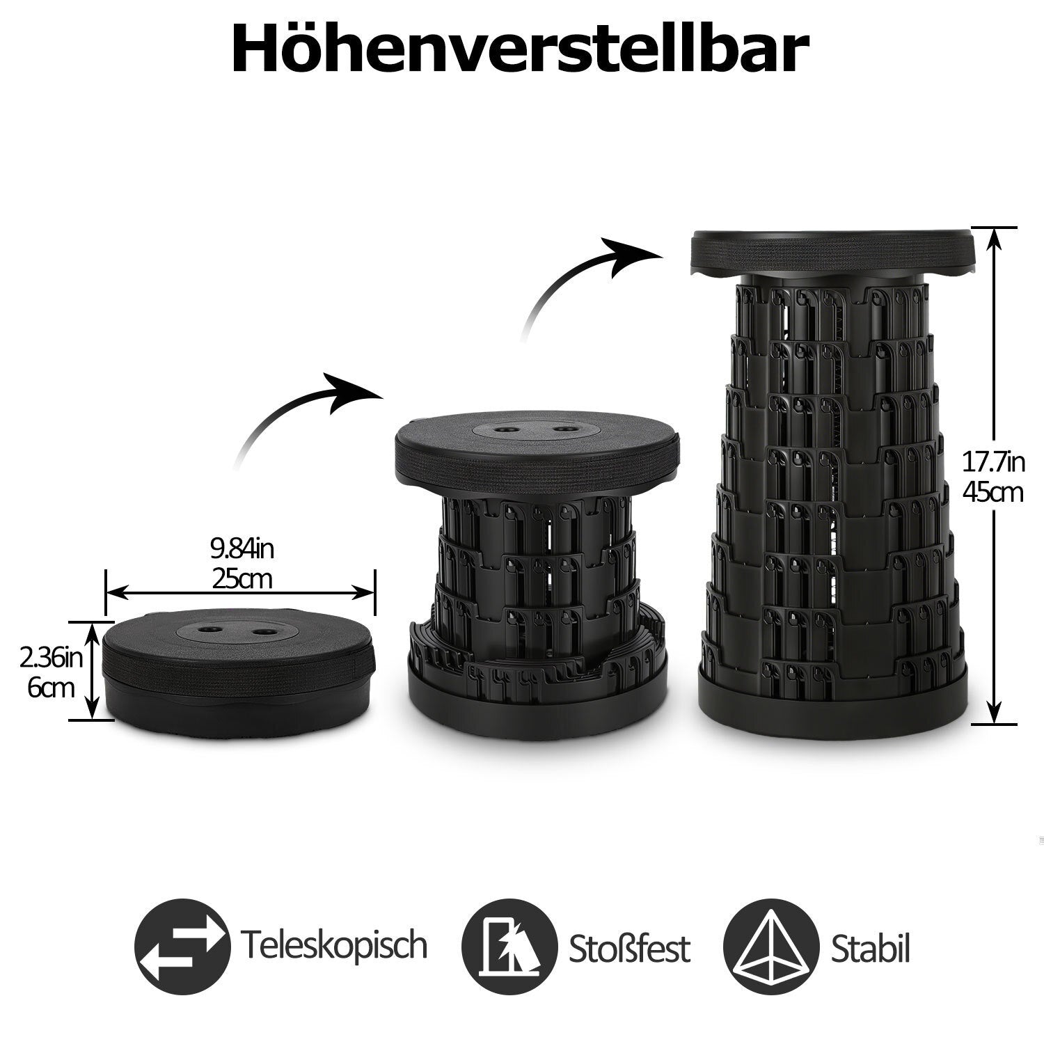 Cosmo Go Tragbarer Klappstuhl Klapphocker