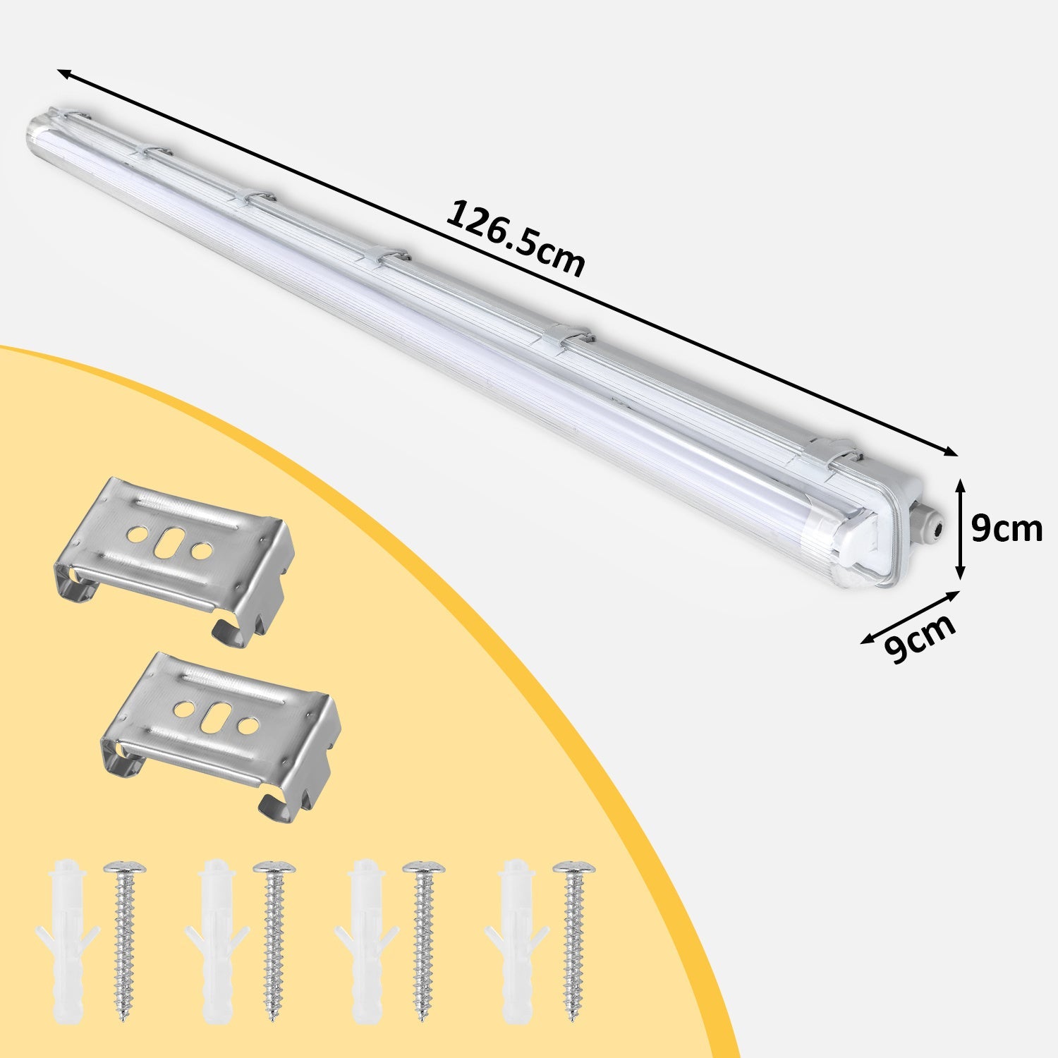 Cosmo Go LED Feuchtraumleuchte 18W 120 cm T8 Neutralweiß