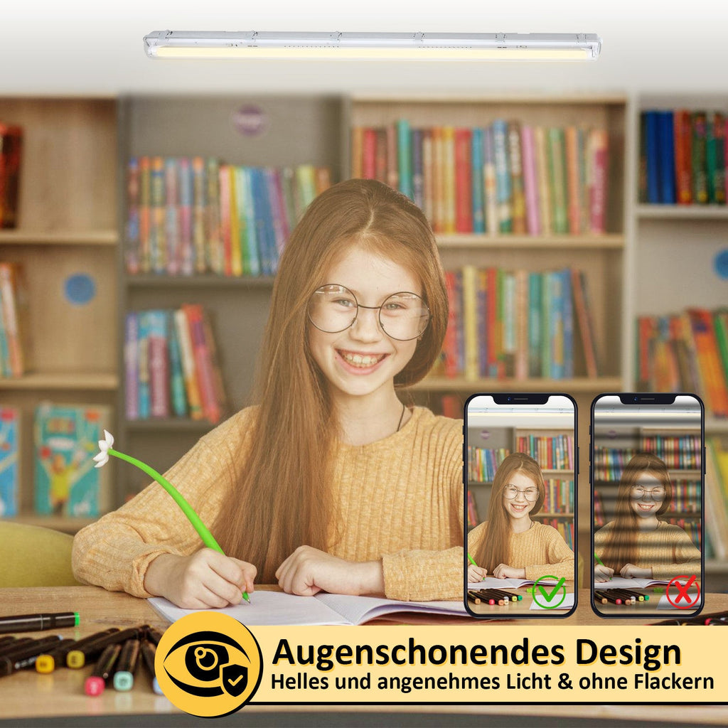Cosmo Go LED Feuchtraumleuchte 18W 120 cm T8 Neutralweiß