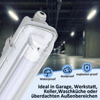 Cosmo Go LED Feuchtraumleuchte 18W 120 cm T8 Neutralweiß