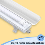 Cosmo Go LED Feuchtraumleuchte 18W 120 cm T8 Neutralweiß