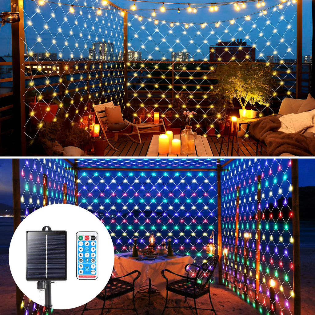 Cosmo Go LED Lichternetz Solar mit Fernbedienung