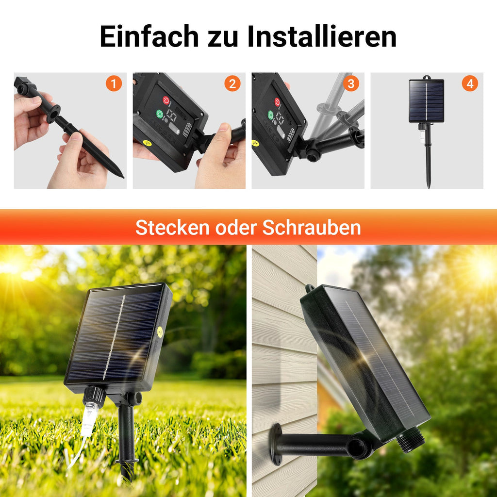 Cosmo Go LED Lichternetz Solar mit Fernbedienung