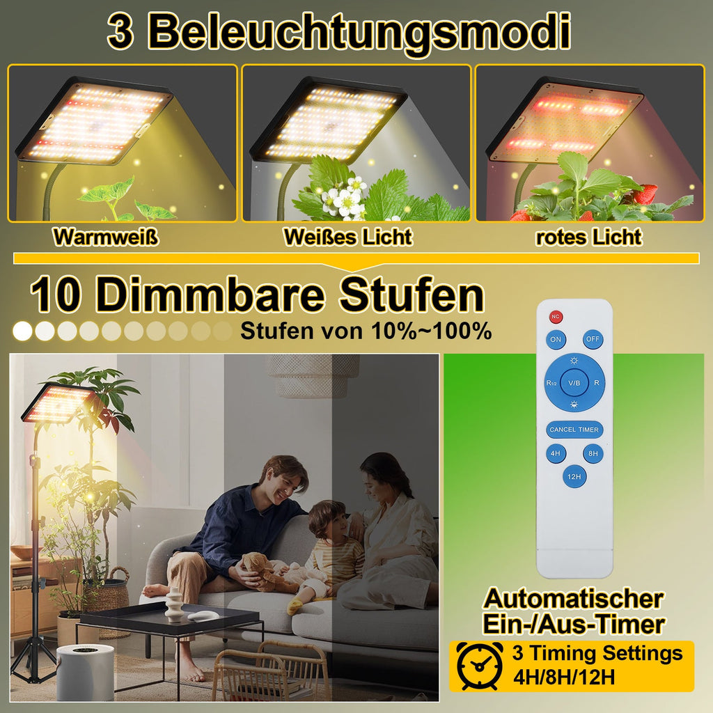 Cosmo Go LED Pflanzenlampe Grow Light UV IR mit Ständer