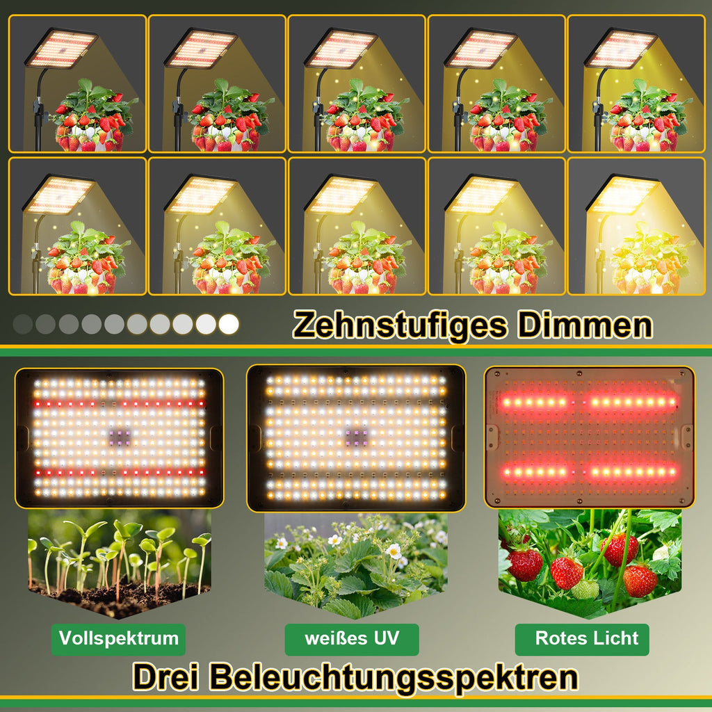 Cosmo Go LED Pflanzenlampe Grow Light UV IR mit Ständer