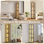 Cosmo Go LED Stehleuchte Stehlampe Dimmbarer mit Regal und Fernbedienung