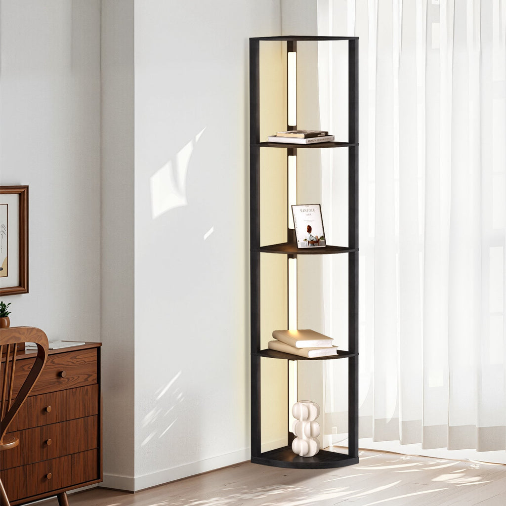 Cosmo Go LED Stehleuchte Stehlampe Dimmbarer mit Regal und Fernbedienung