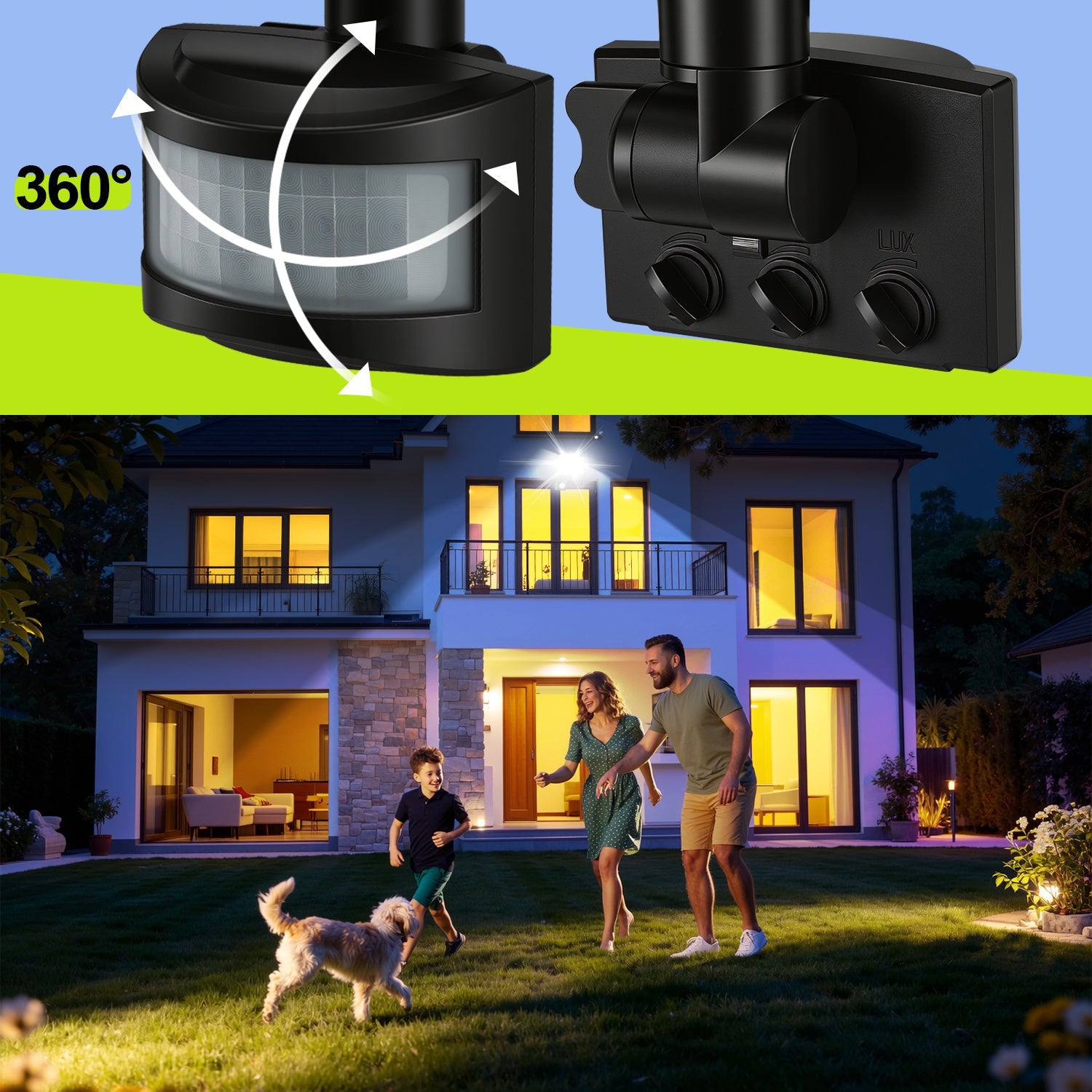 Cosmo Go LED Fluter mit Bewegungsmelder Kaltweiß 10W-100W(kein Stecker)
