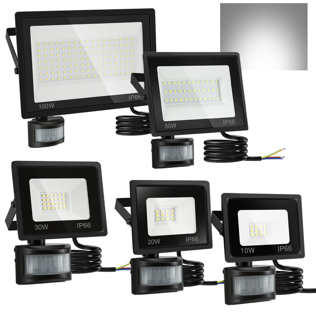 Cosmo Go LED Fluter mit Bewegungsmelder Kaltweiß 10W-100W(kein Stecker)