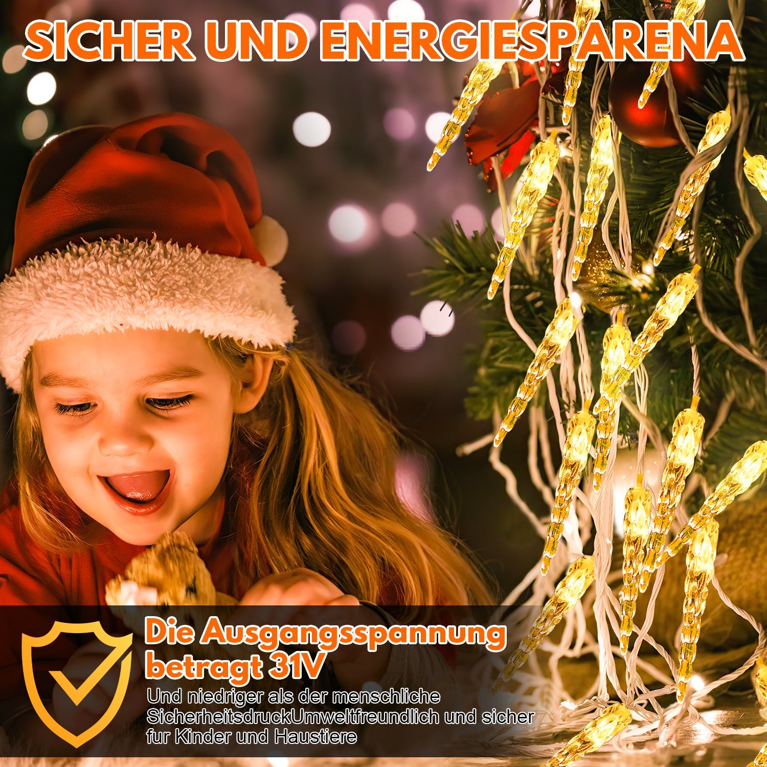 Cosmo Go LED Eiszapfen Lichterkette 40 LEDs
