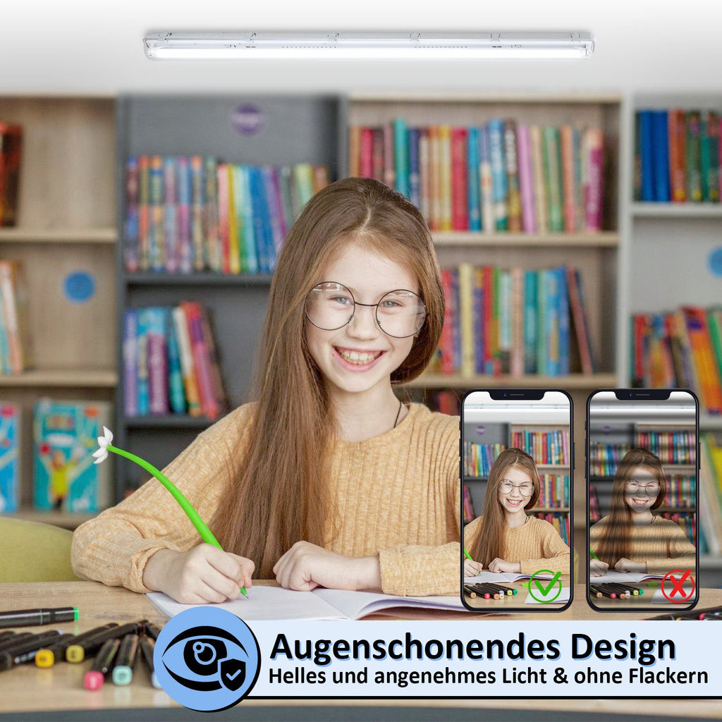 Cosmo Go LED Feuchtraumleuchte 24W 150 cm T8 Kaltweiß