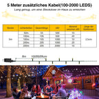 Cosmo Go LED Lichterkette Außen 50m/100m/200m Tintegrün Kabel