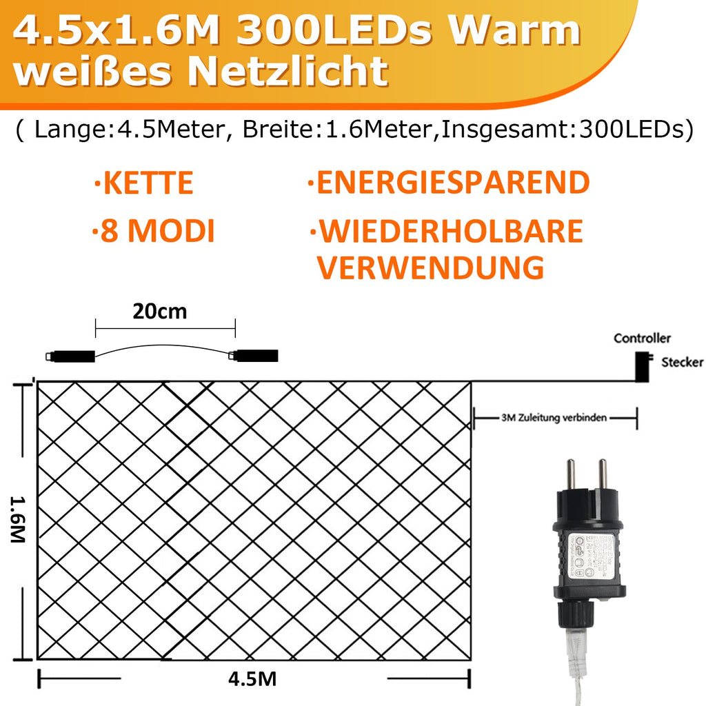 Cosmo Go LED Lichternetz Wasserdicht IP44