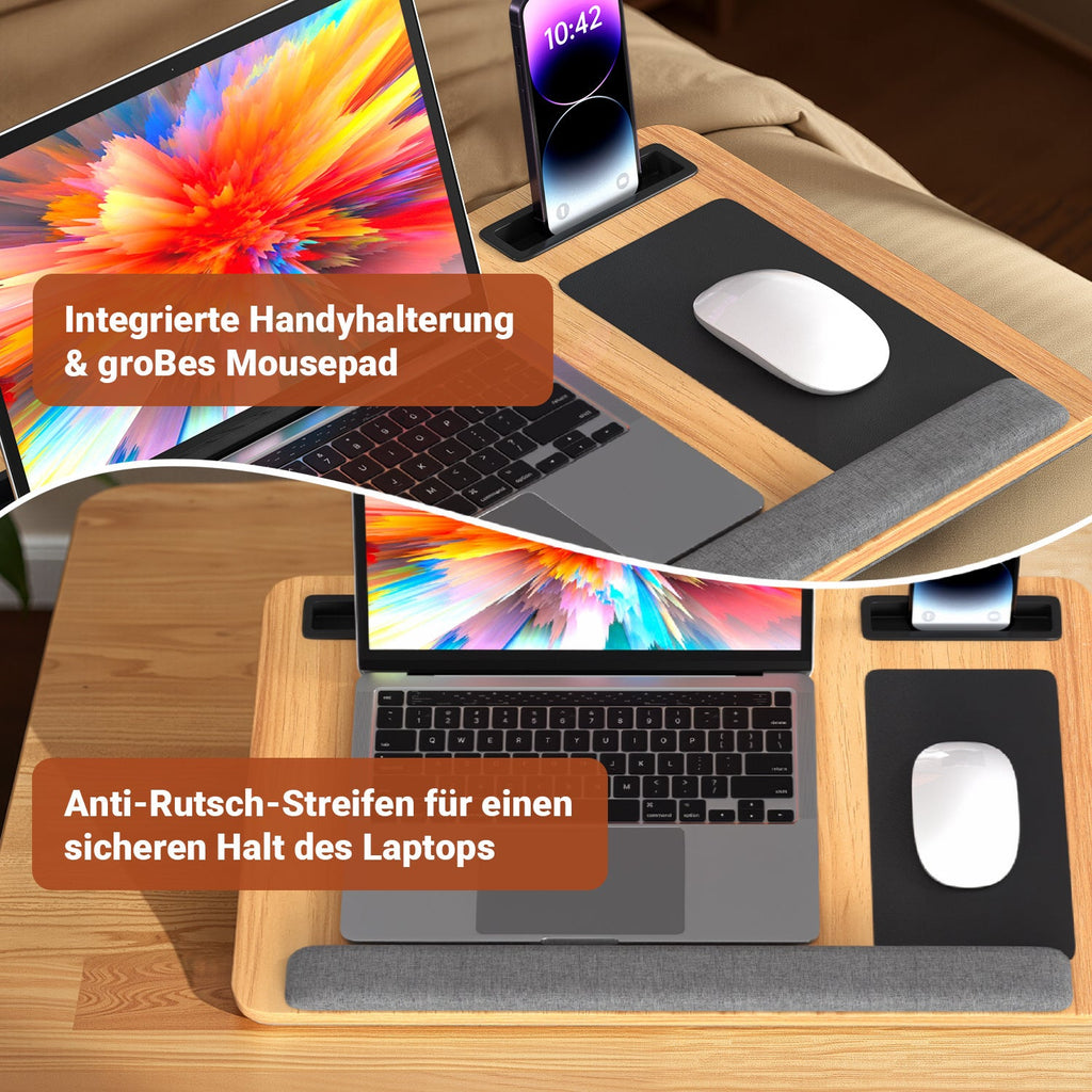 Cosmo Go Laptopkissen Laptoptisch mit Handgelenkauflage & Hepolsterter