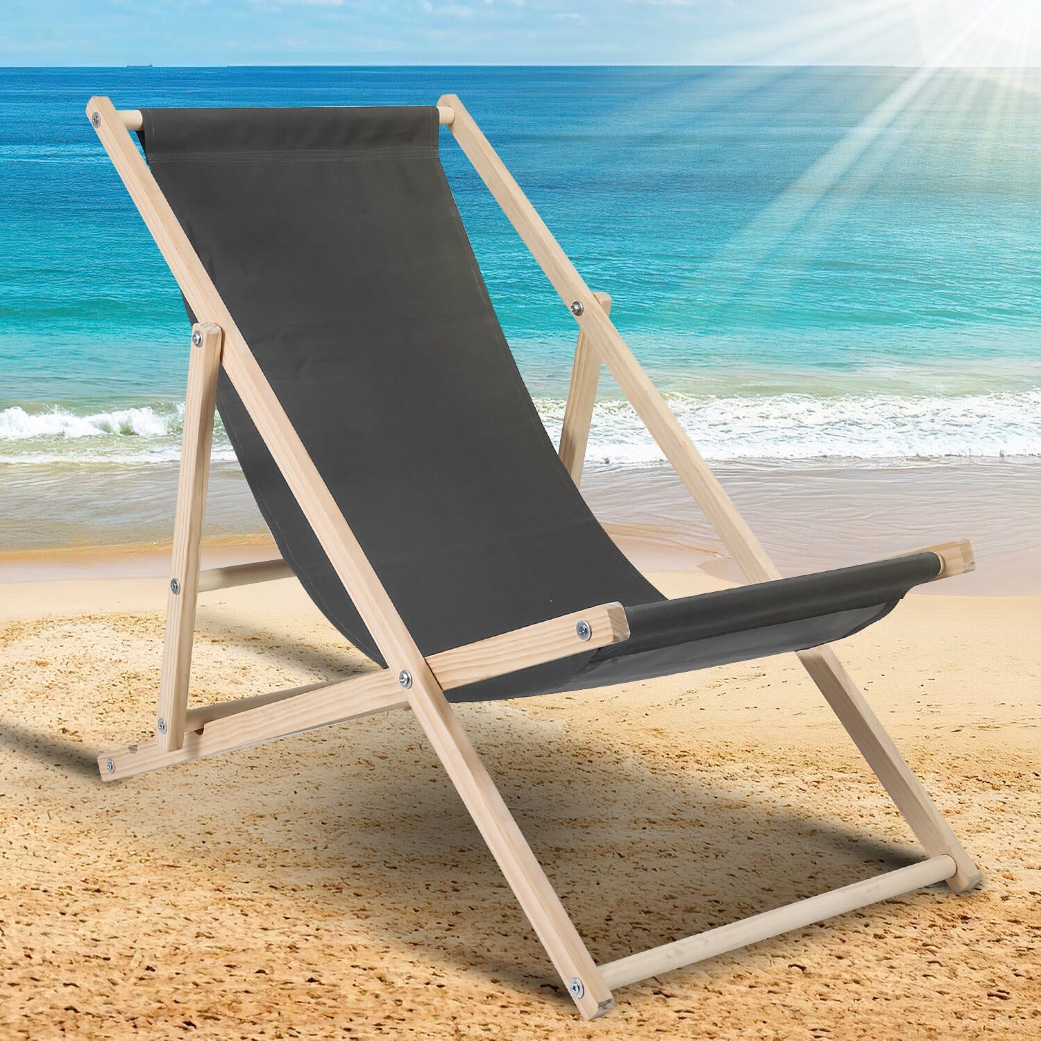Cosmo Go Liegestuhl Klappbar Strandliege Holz
