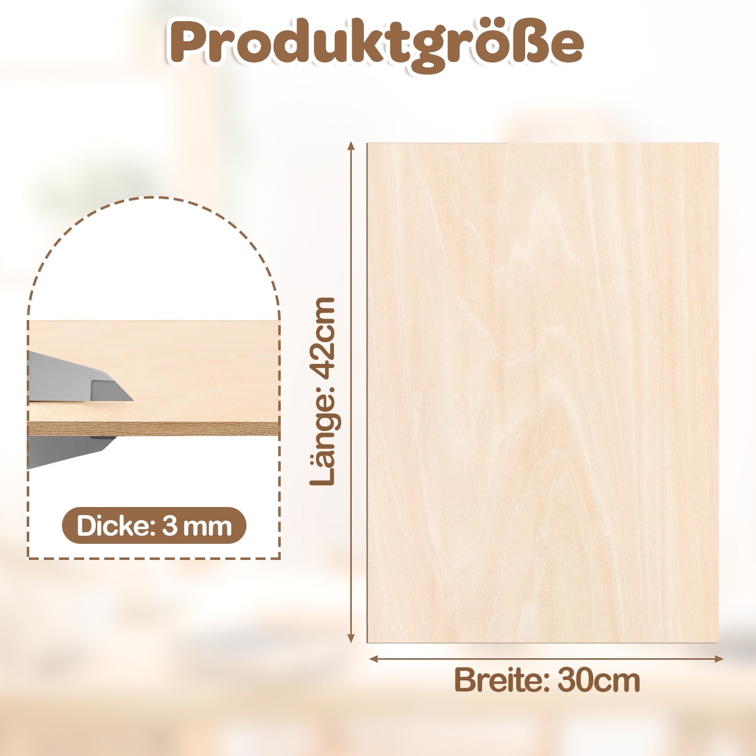 Cosmo Go Sperrholzplatte Lindenholz A3/A4 4-50 Stück