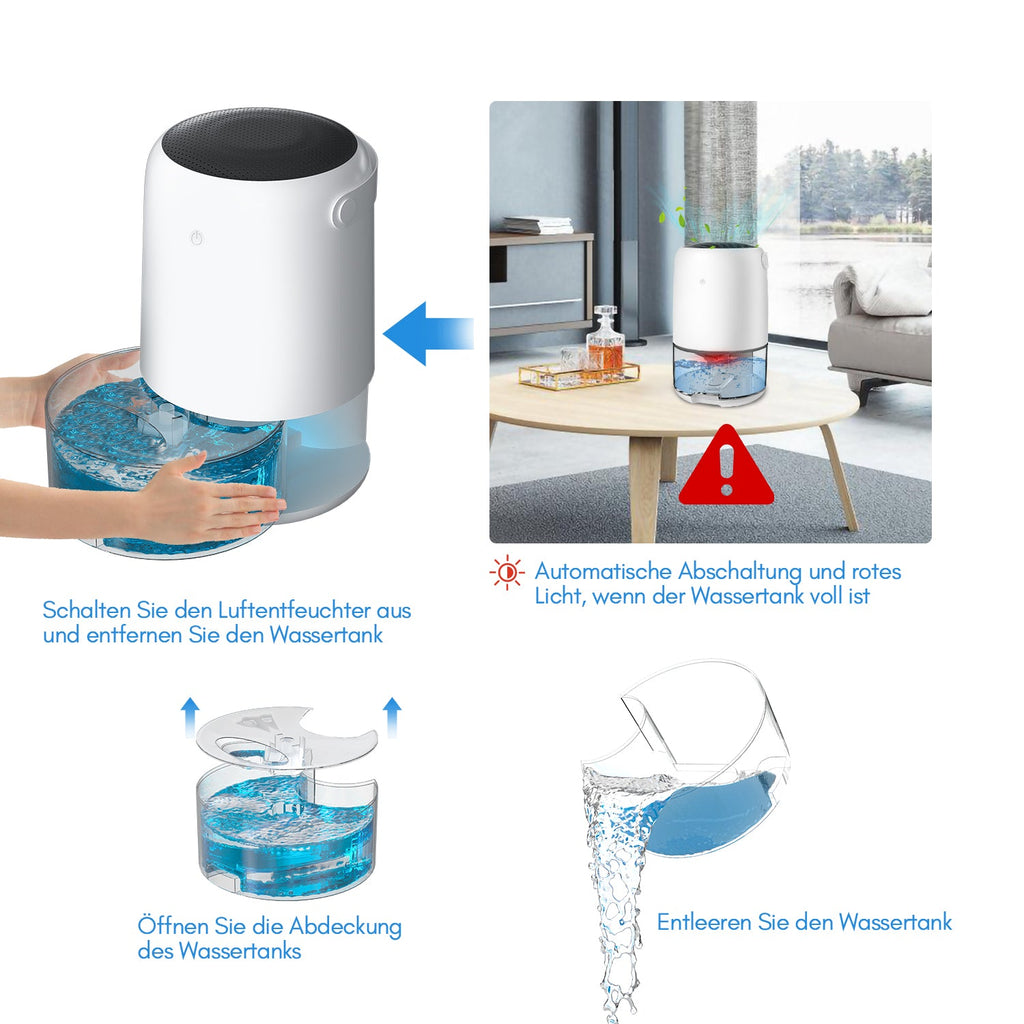 Cosmo Go Luftentfeuchter Mini Tragbarer 1100 ml