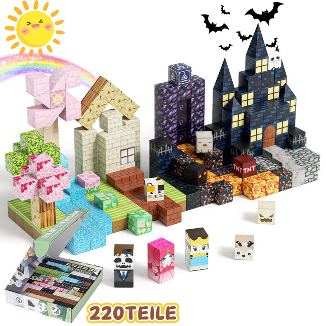 Cosmo Go Magnetische Bausteine Würfel Kinder 220 Stück Hover Image