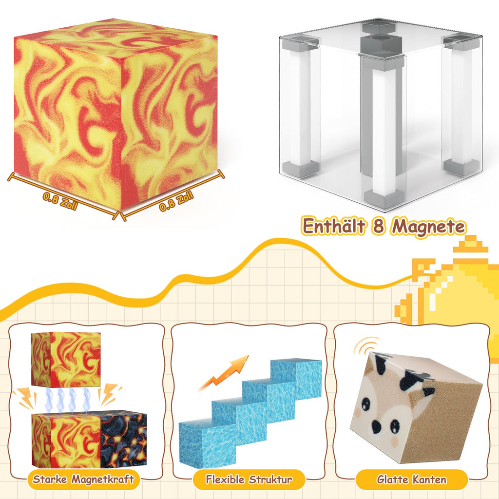 Cosmo Go Magnetische Bausteine Würfel Kinder 220 Stück