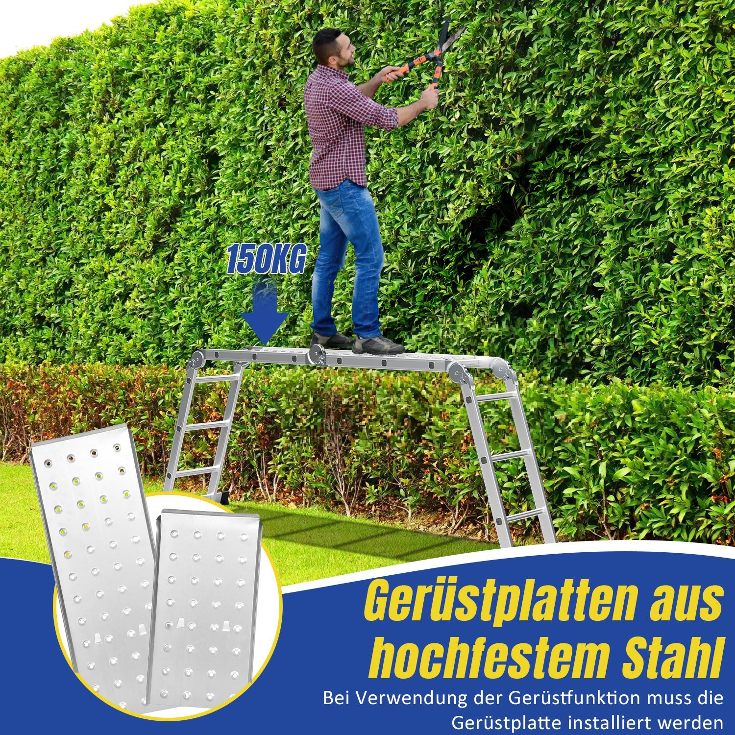 Cosmo Go 7-in-1 Aluminium Mehrzweckleiter 3.6M/4.7M/5.8M