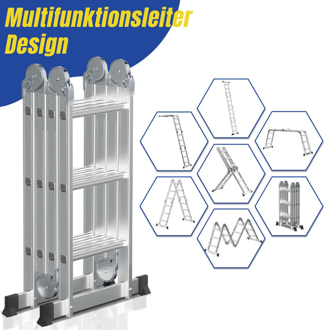 Cosmo Go 7-in-1 Aluminium Mehrzweckleiter 3.6M/4.7M/5.8M Main Image
