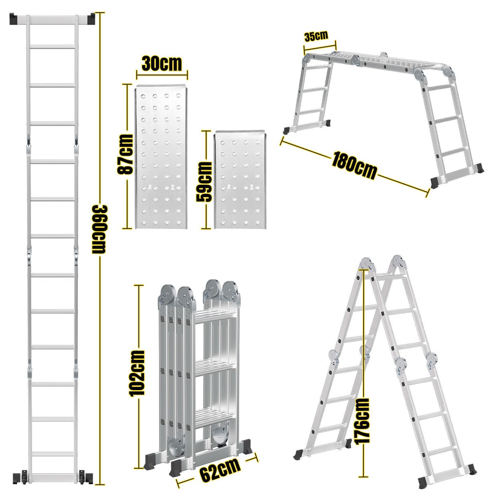 Cosmo Go 7-in-1 Aluminium Mehrzweckleiter 3.6M/4.7M/5.8M