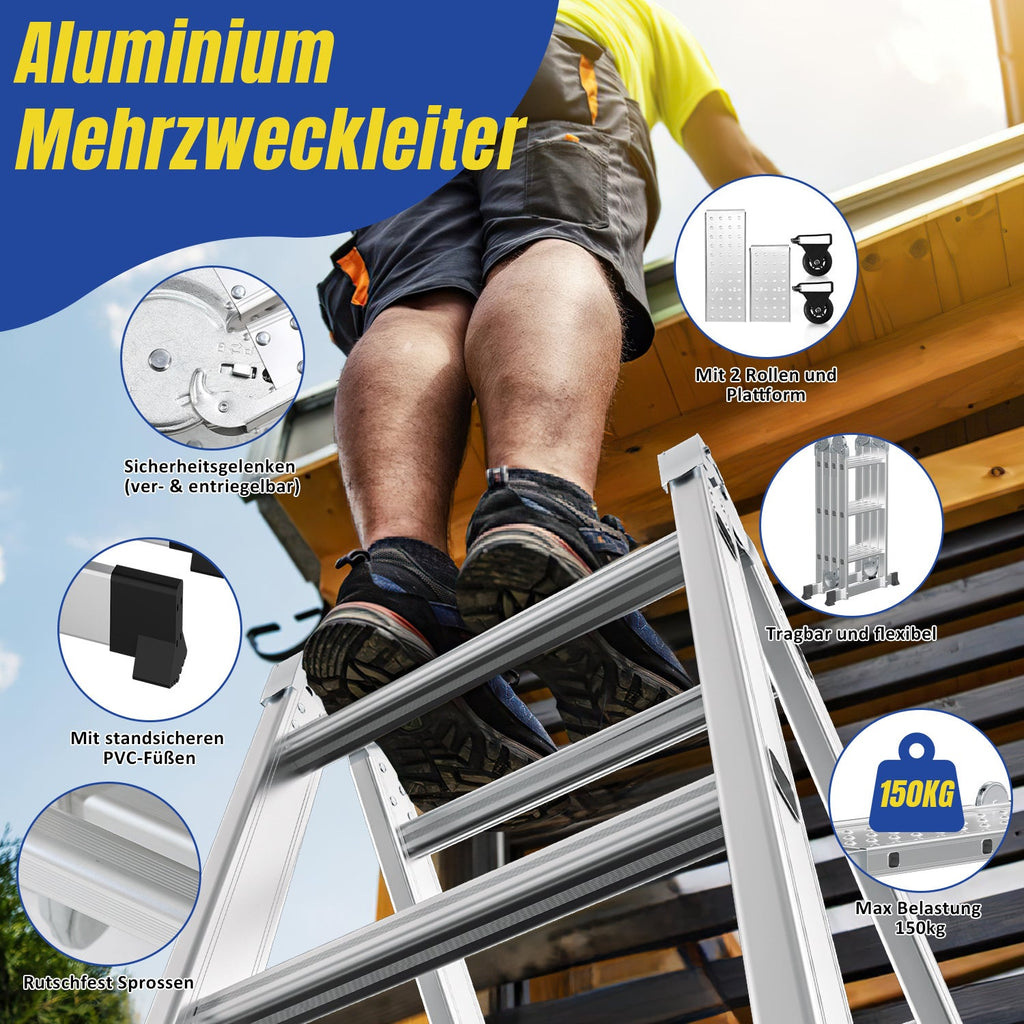 Cosmo Go 7-in-1 Aluminium Mehrzweckleiter 3.6M/4.7M/5.8M