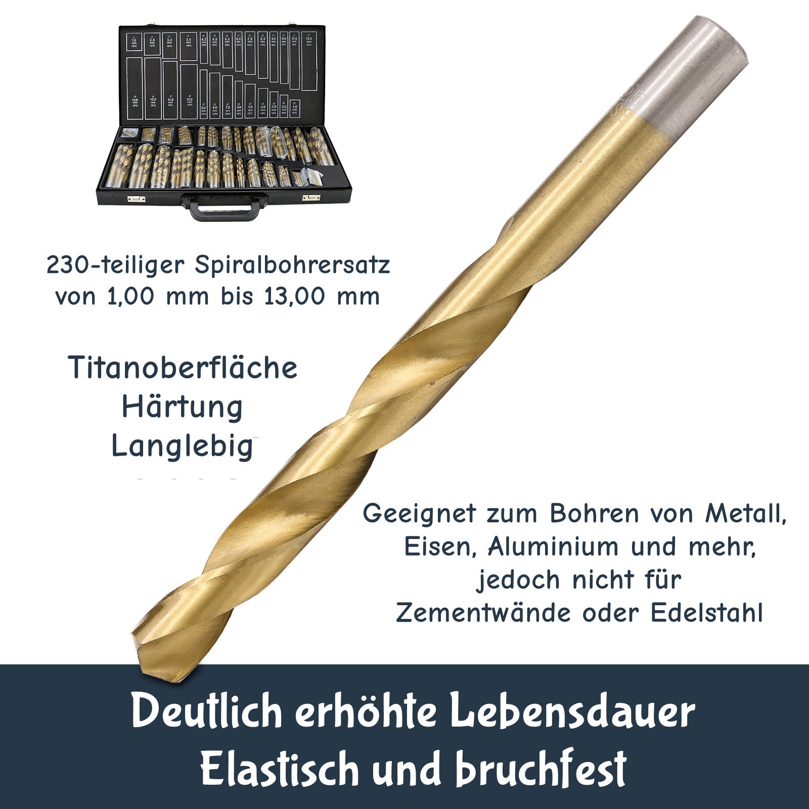 Cosmo Go Metallbohrer Set 230 Teiliges Ø 1-13mm