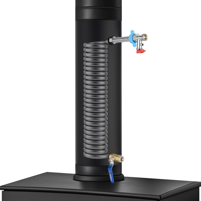 Cosmo Go Ofenrohr Kaminrohr mit integrierter Heizspirale Ø12cm/15cm Edelstahl Hover Image