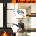 Cosmo Go Ofenrohr Kaminrohr mit integrierter Heizspirale Ø12cm/15cm Edelstahl