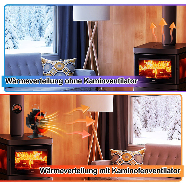 Cosmo Go Kaminventilator Ofenventilator 6-Blättern Oszillation Main Image