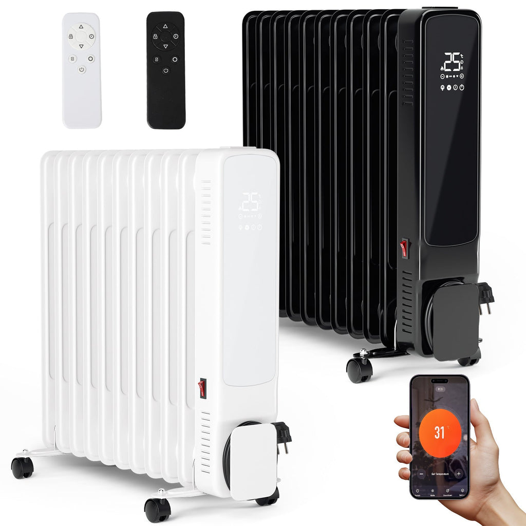 Cosmo Go Ölradiator Elektroheizung 2500W WiFi App & Fernbedienung