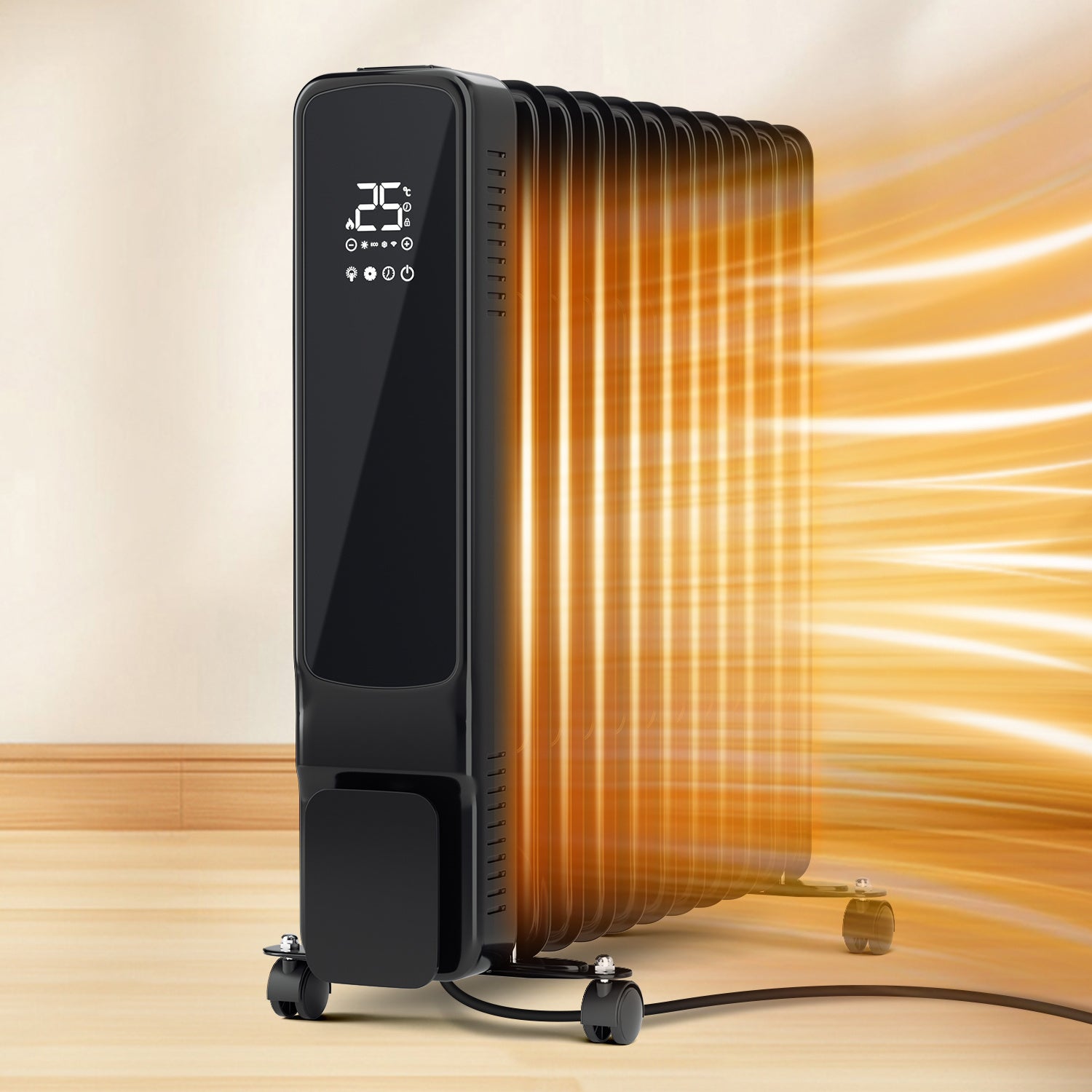 Cosmo Go Ölradiator Elektroheizung 2500W WiFi App & Fernbedienung