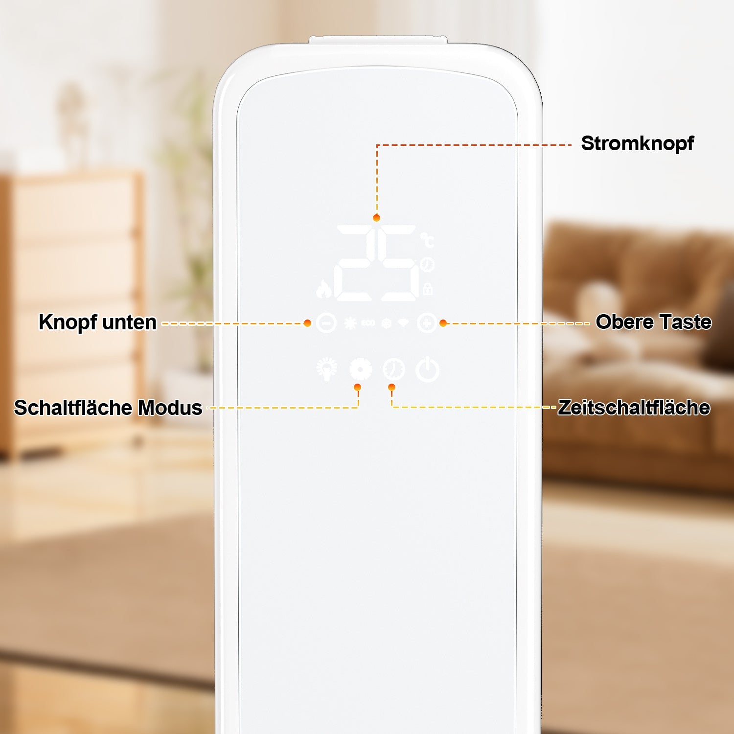 Cosmo Go Ölradiator Elektroheizung 2500W WiFi App & Fernbedienung