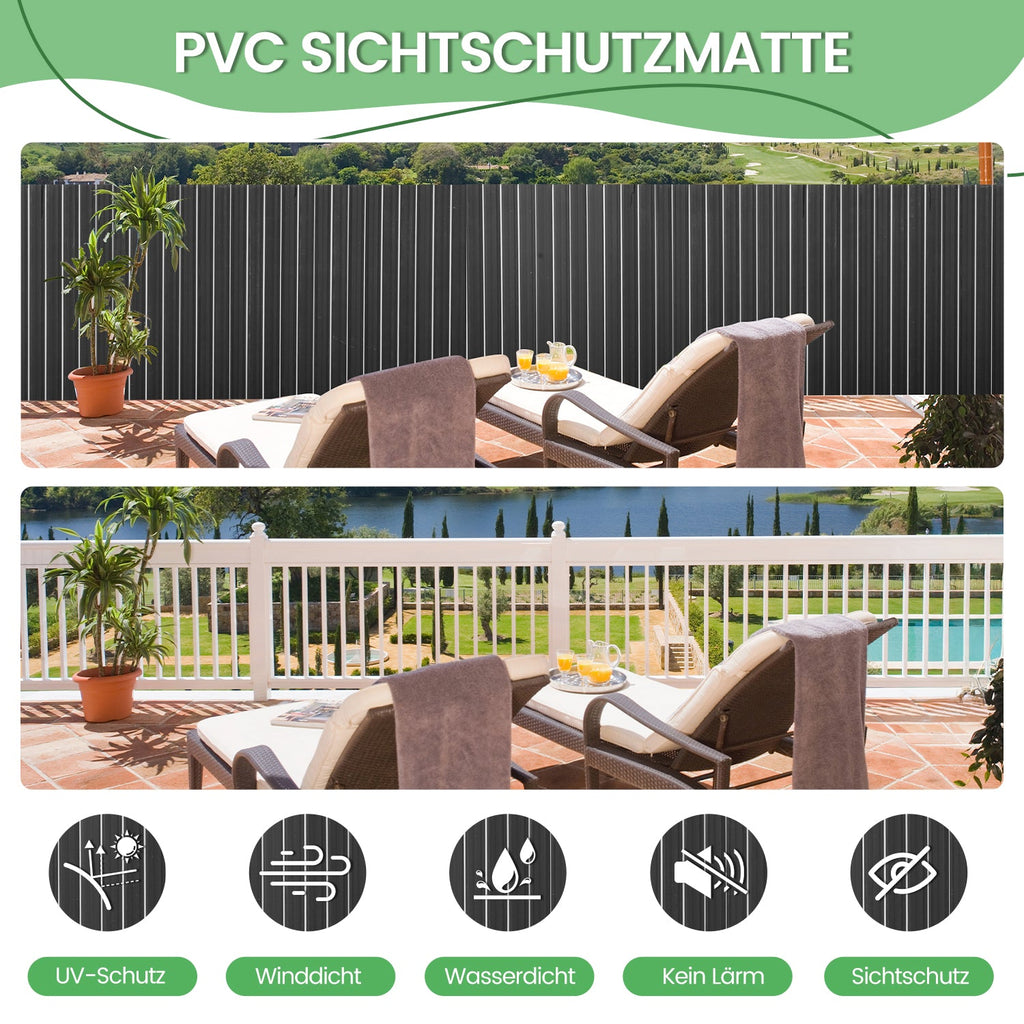Cosmo Go PVC Sichtschutzmatte Balkon Sichtschutz Doppelte Verstärkung