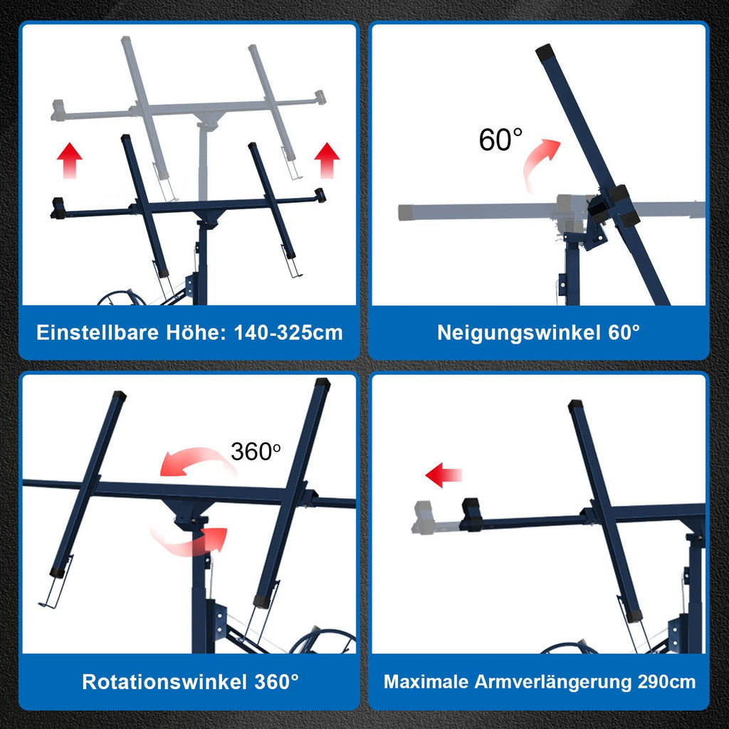 Cosmo Go Plattenheber Plattenlift XXL Klappbar Höhenverstellbar