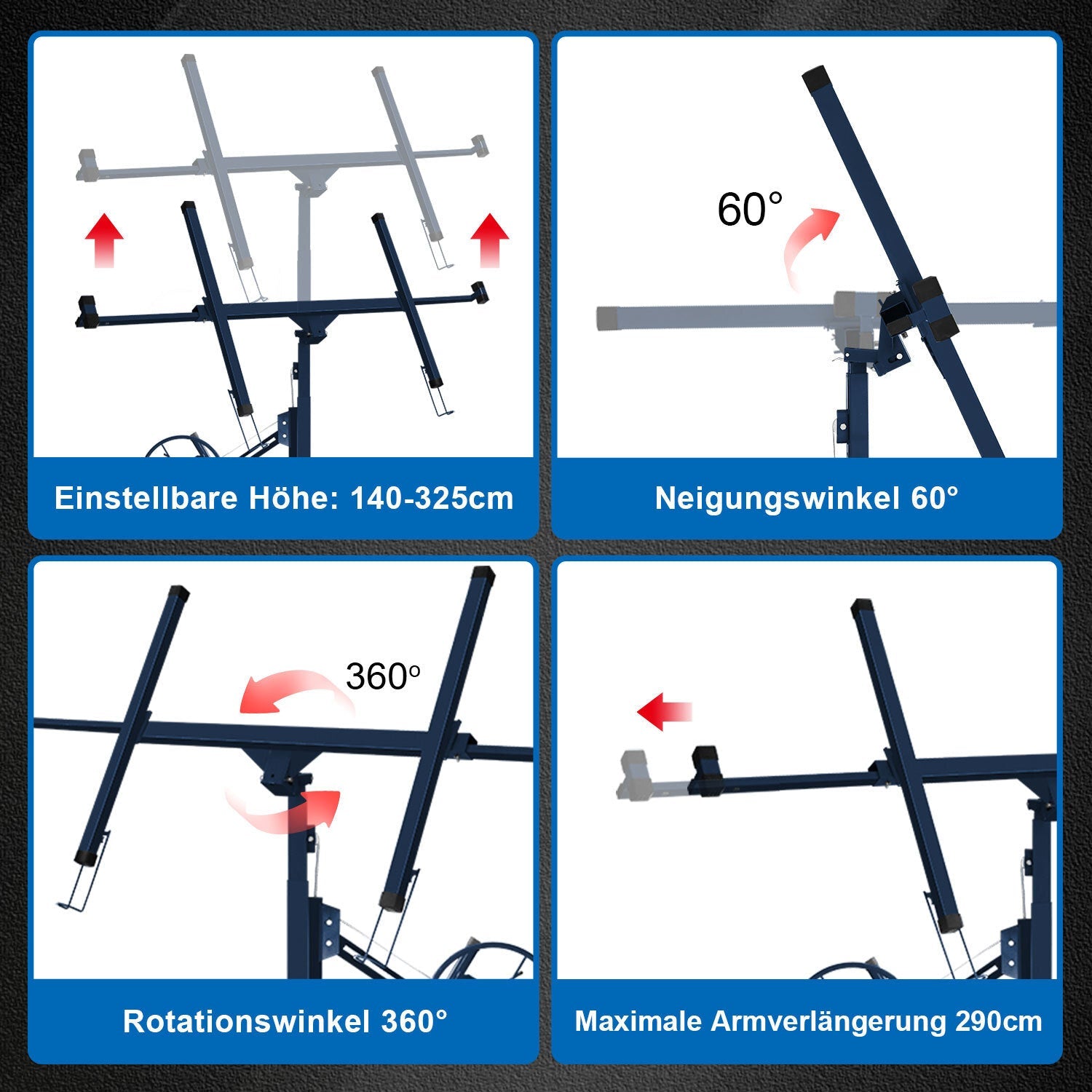 Cosmo Go Plattenheber Plattenlift XXL Klappbar Höhenverstellbar