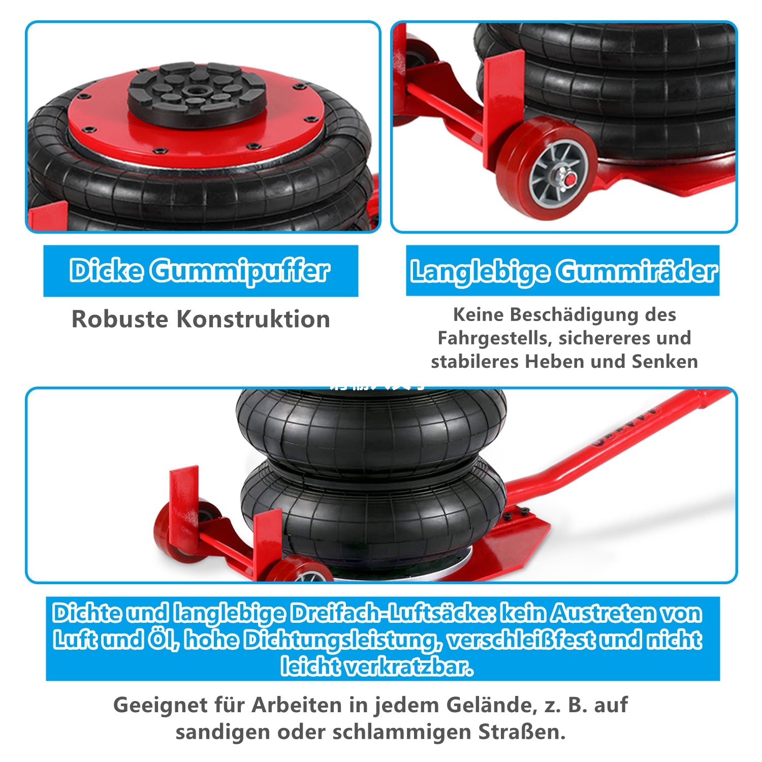 Cosmo Go 3T Pneumatischer Dreifachbeutel-Airjack