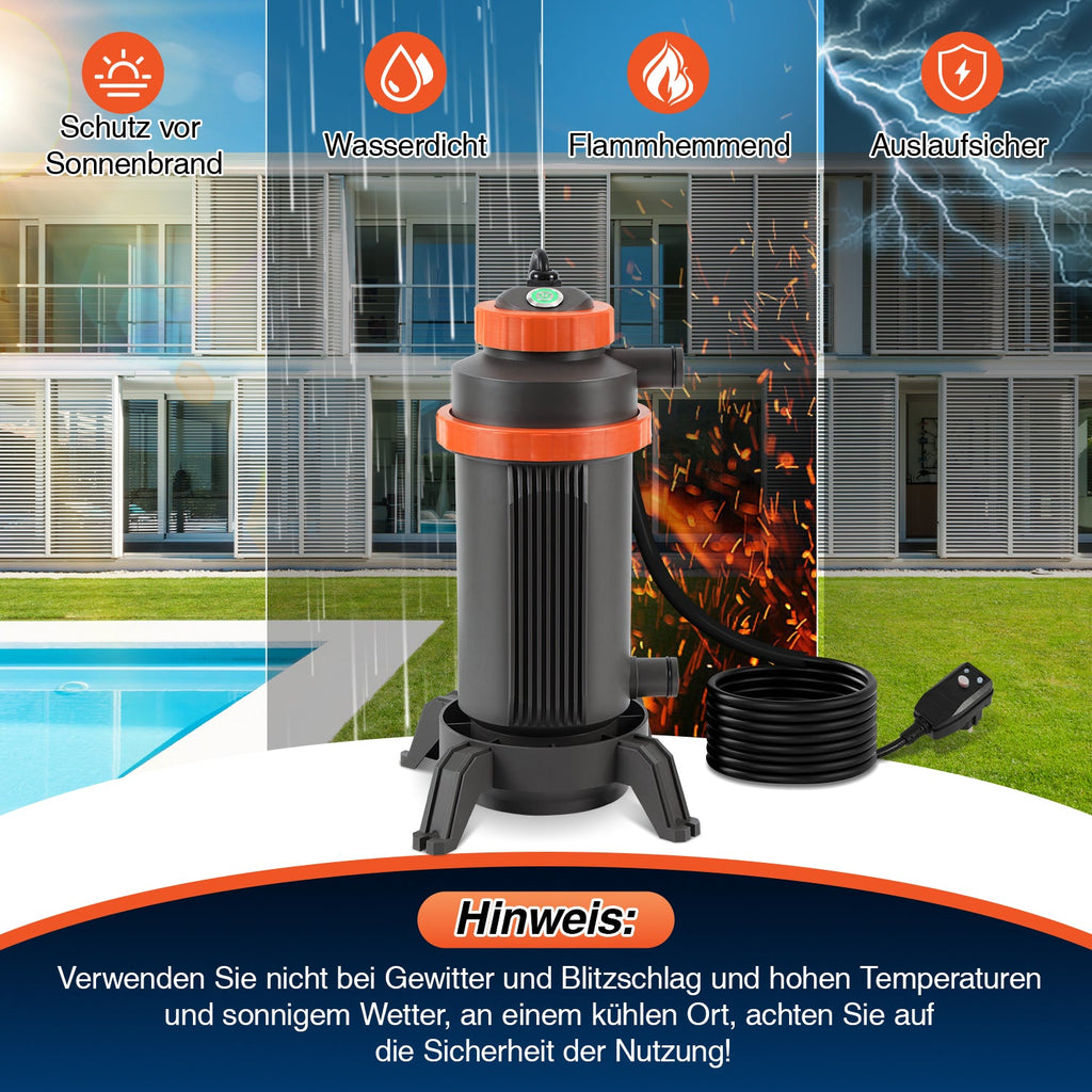 Cosmo Go Poolheizung Elektrisch Schwimmbadheizung bis zu 45°
