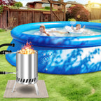 Cosmo Go Poolheizung Brennholz Feuer Feuertonne Edelstahl