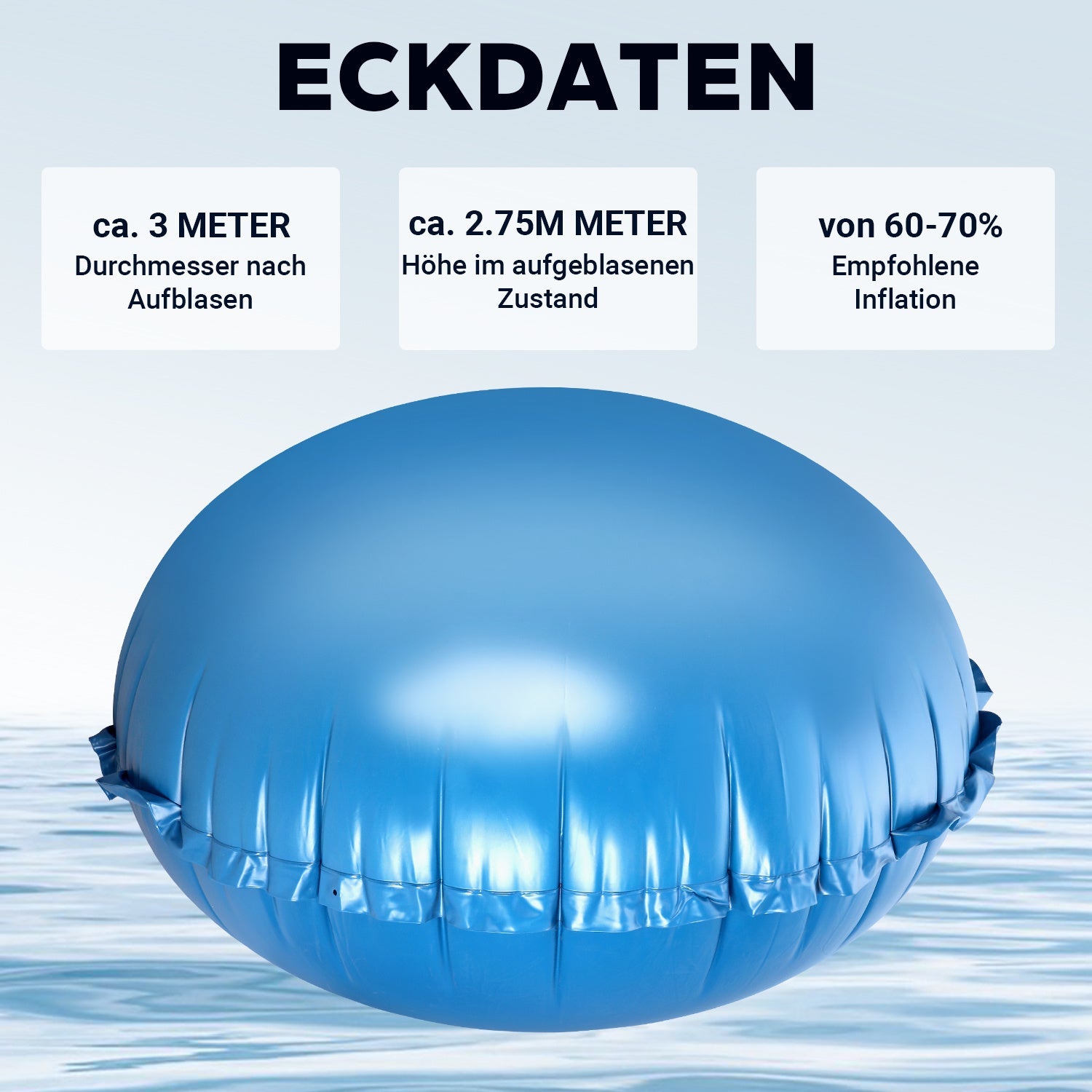 Cosmo Go Poolkissen Luftkissen Winter Rund Ø2m/3m