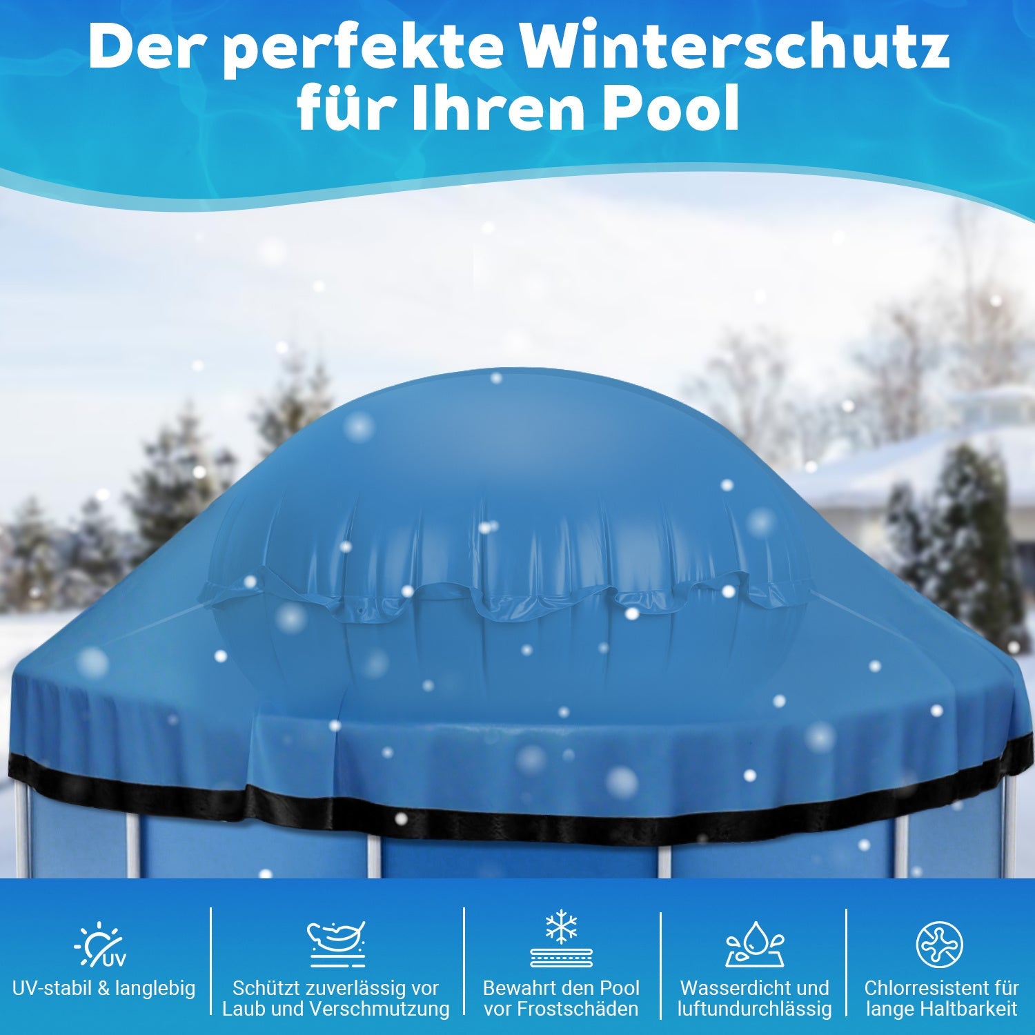 Cosmo Go Poolkissen Luftkissen Winter Rund Ø2m/3m