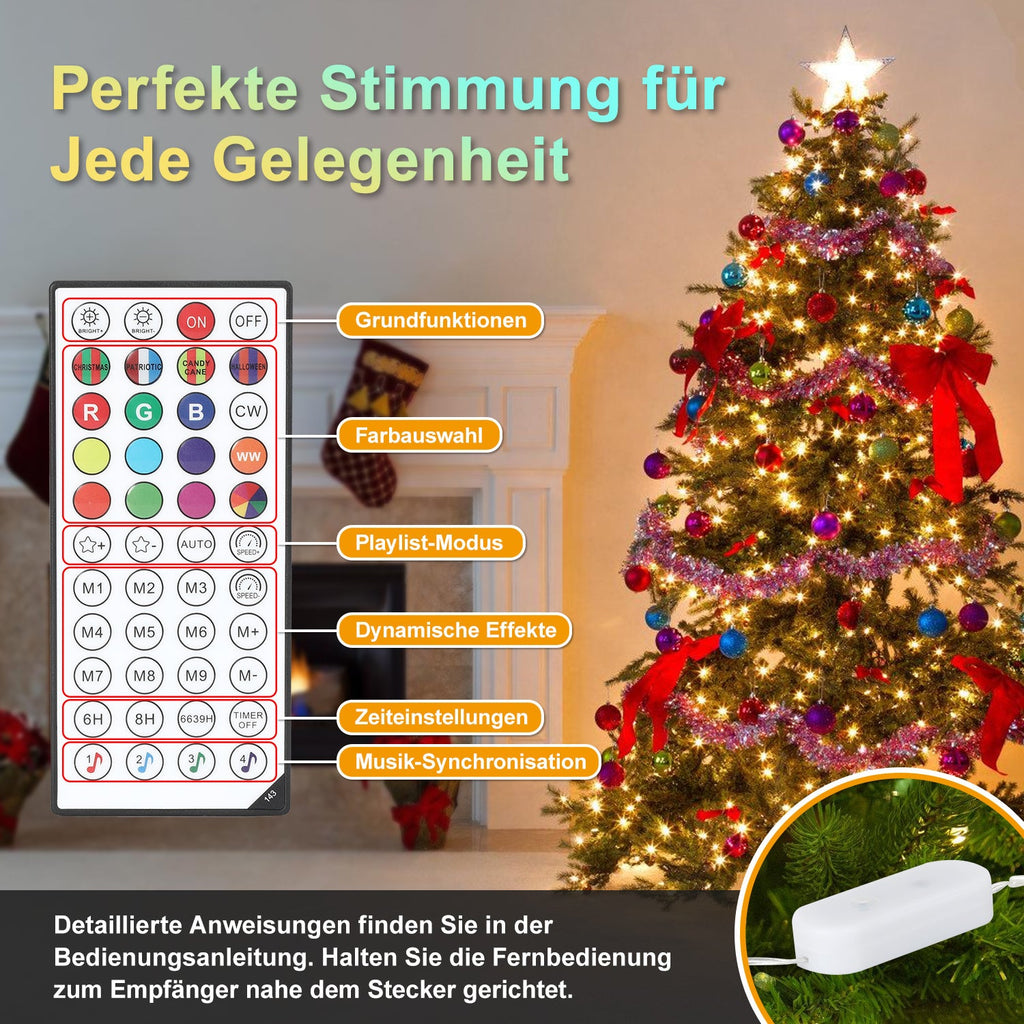 Cosmo Go Lichterkette RGBIC 20m/30m App Steuerung  & Fernbedienung